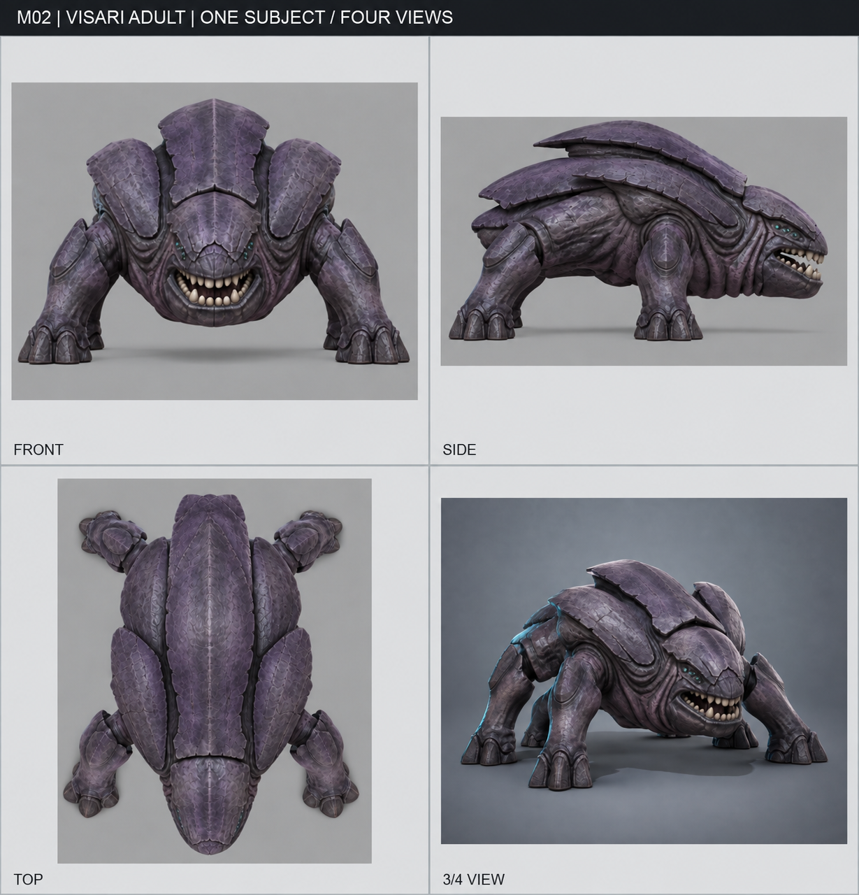 Visari Adult full multi-view concept sheet