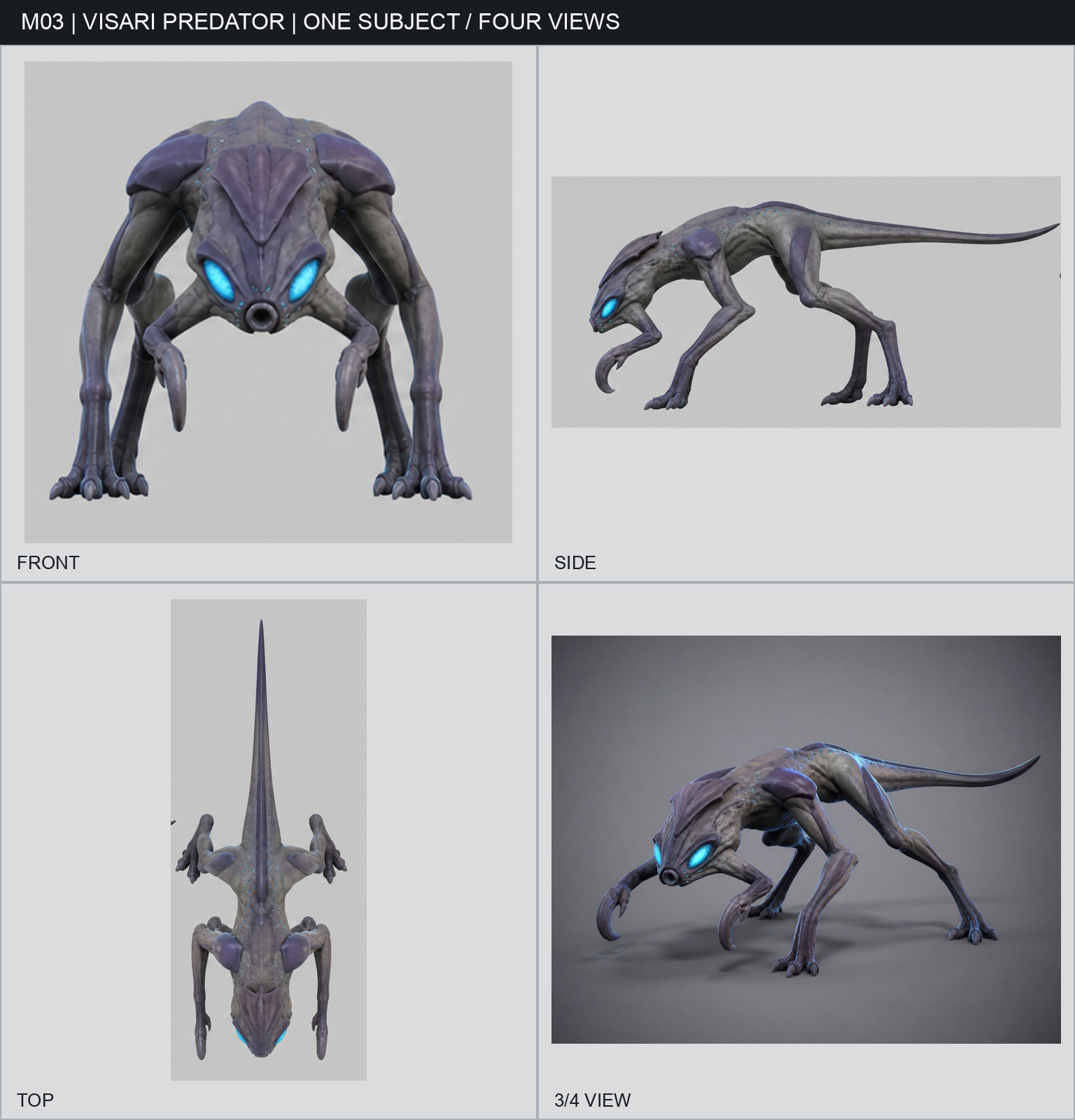 Visari Predator full multi-view concept sheet